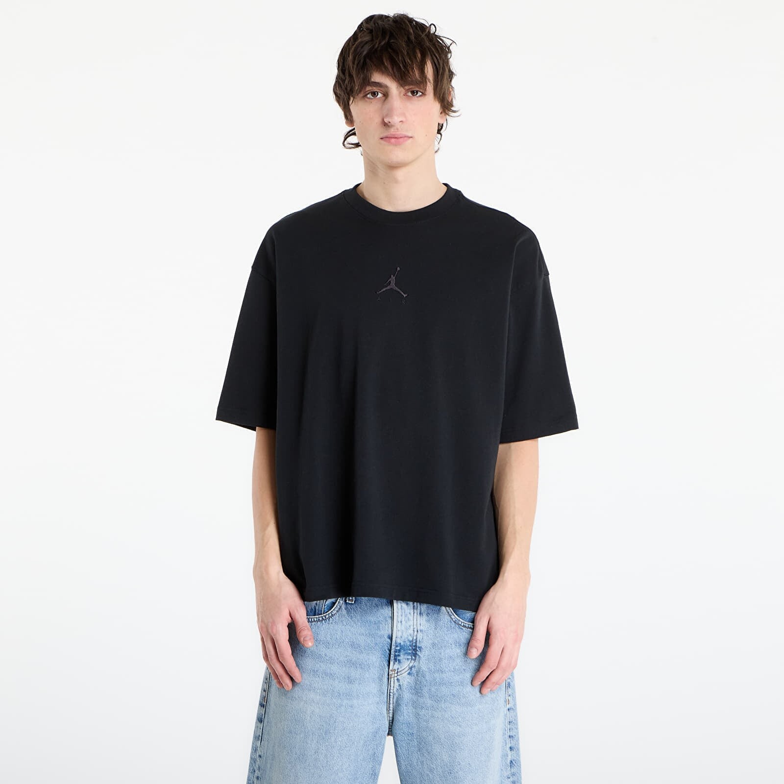 Tričko Jordan Flight Essentials Men's Oversized T-Shirt Black/ Black M