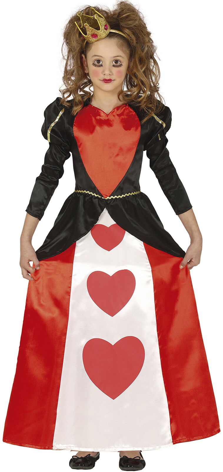 Guirca Detský kostým - Srdcová Kráľovná Veľkosť - deti: M: 115-123 cm