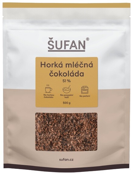 Šufán čokoláda 500 g - biela čokoláda prešla dmt 25.10.2025