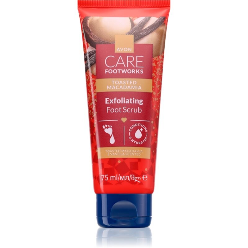 Avon Care Toasted Macadamia exfoliačný peeling na nohy 75 ml