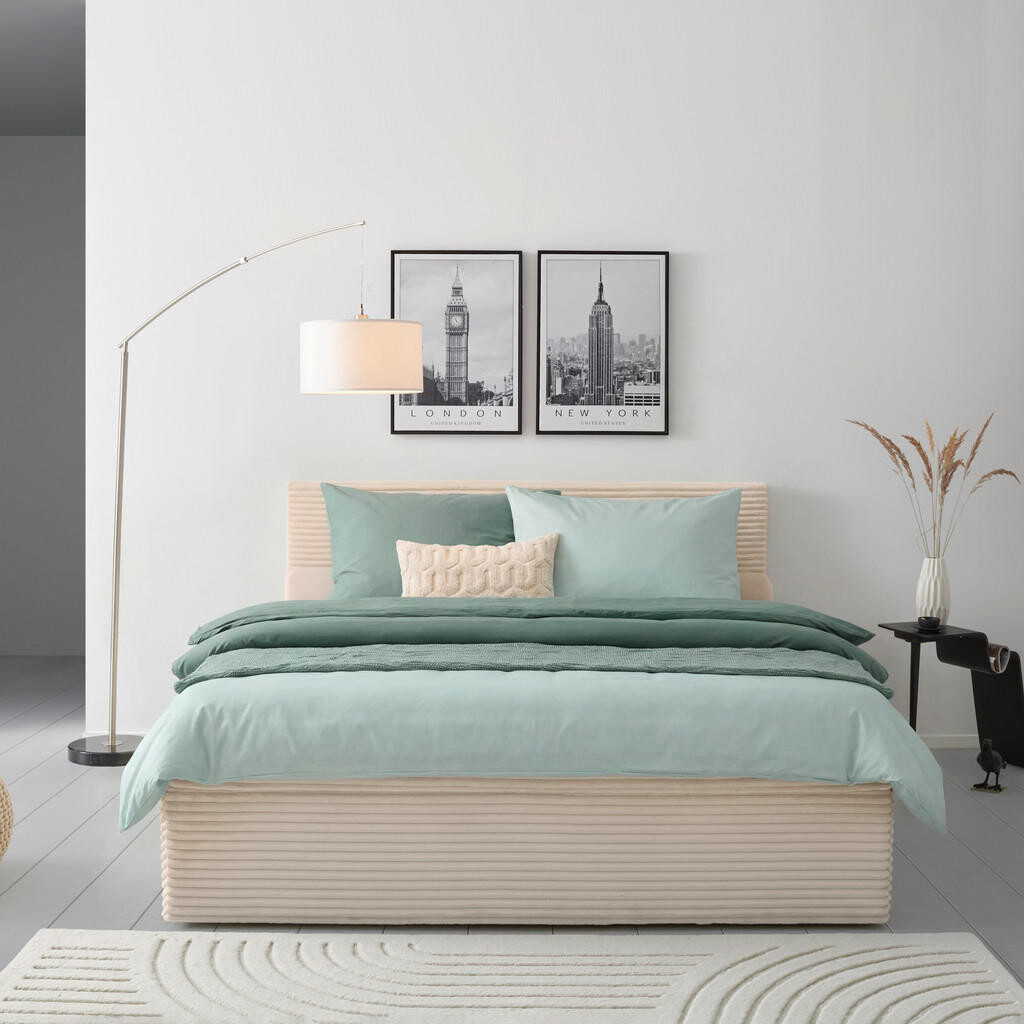 MID.YOU AMERICKÁ POSTEĽ, 200/200 cm, béžová