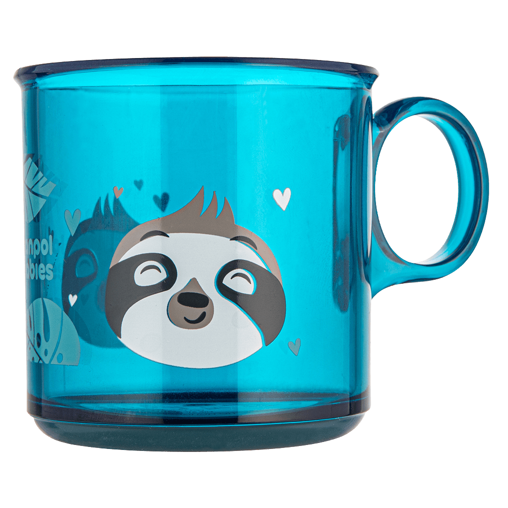 CANPOL BABIES Hrnček protišmykový Exotic animals - tyrkysový 170 ml