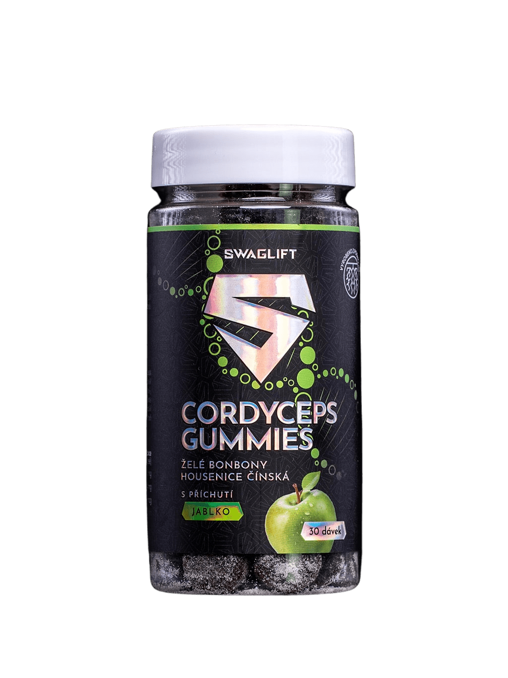 SWAGLIFT Cordyceps gummies s príchuťou jablka 60 ks