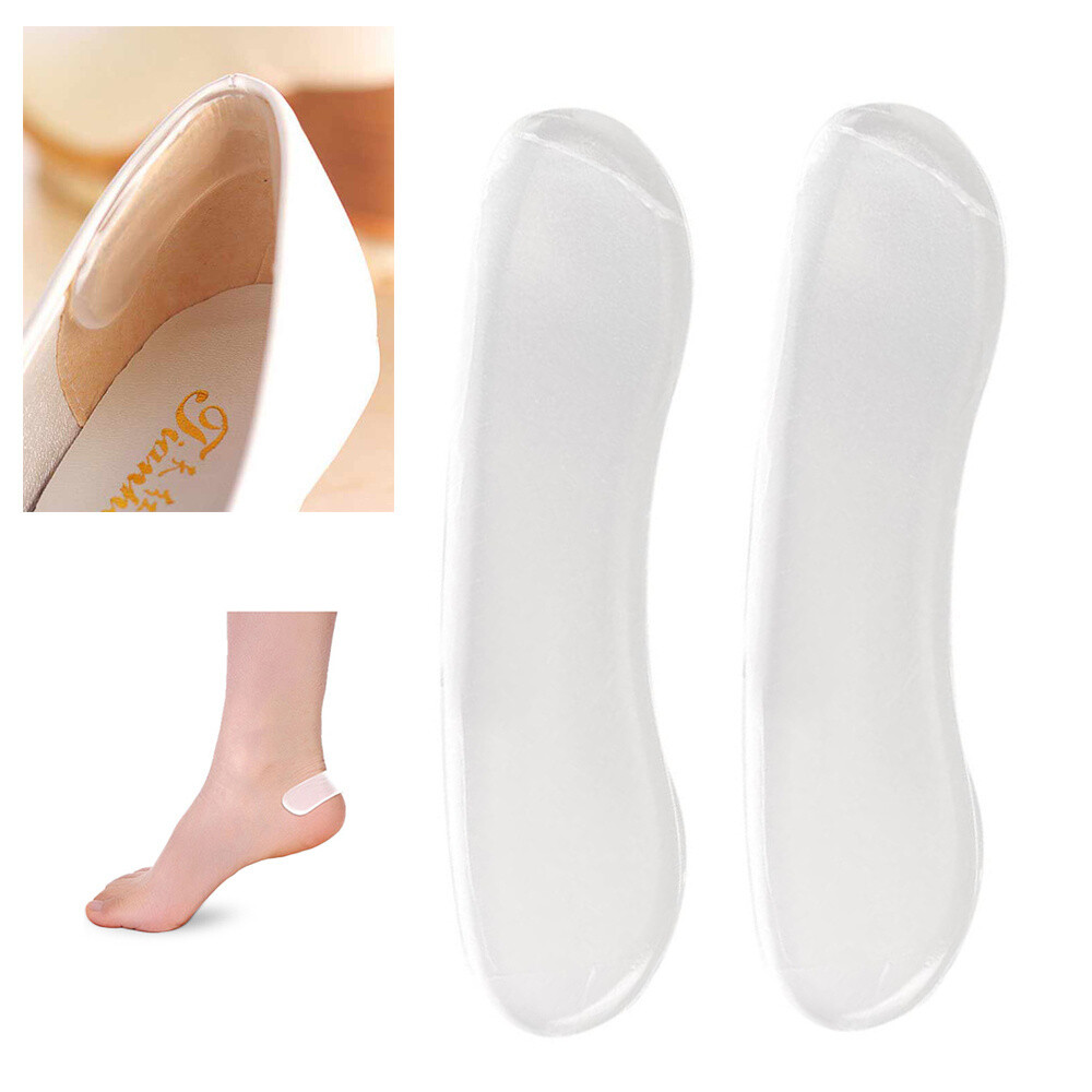 Silikónová (gélová) vložka do topánok na ochranu päty 1 pár - priehľadná