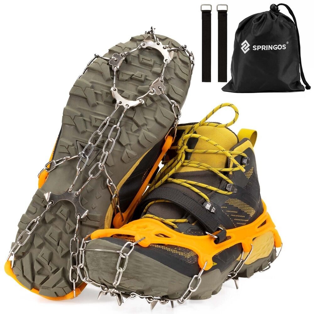 Protišmykové návleky na topánky Springos 16 - žlté-strieborné,