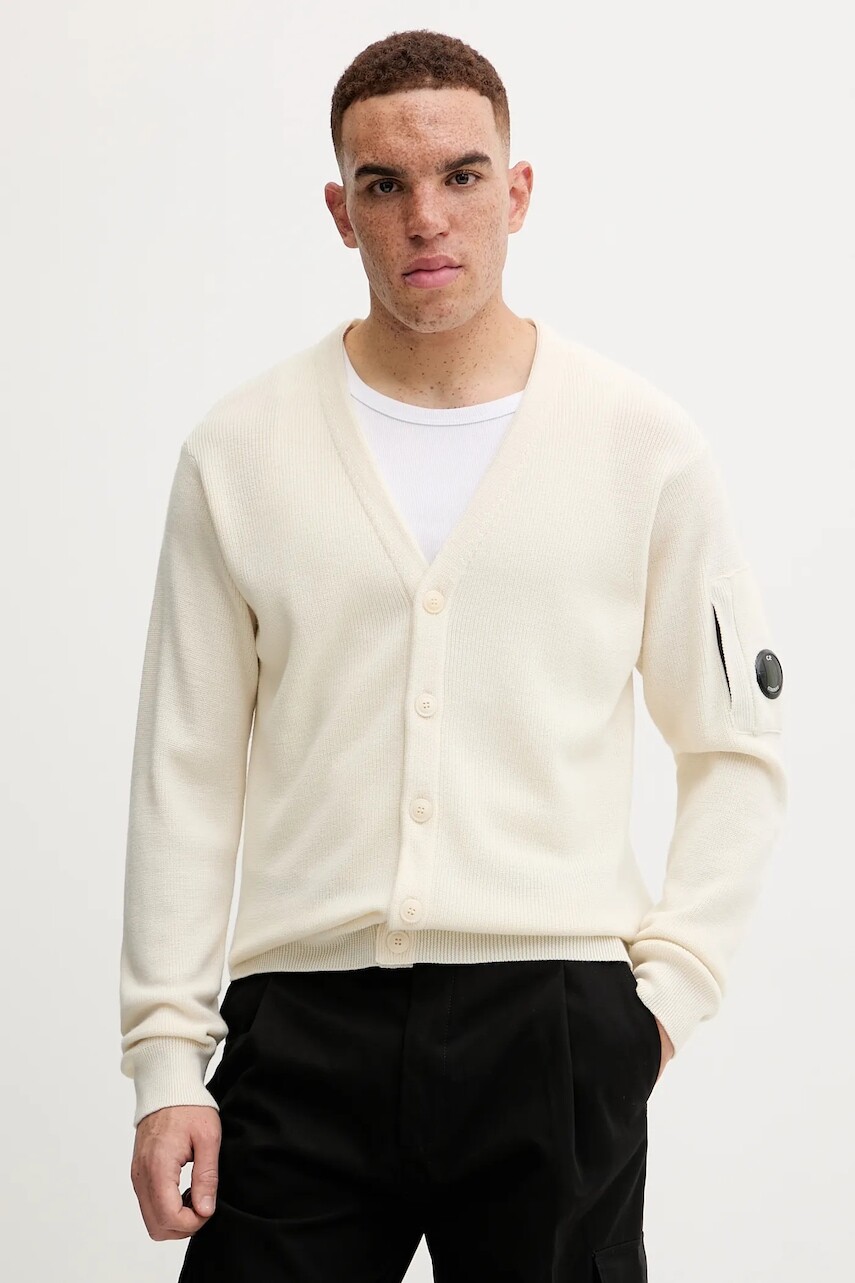 Vlnený kardigán C.P. Company Knitwear Cardigan In Re-Wool