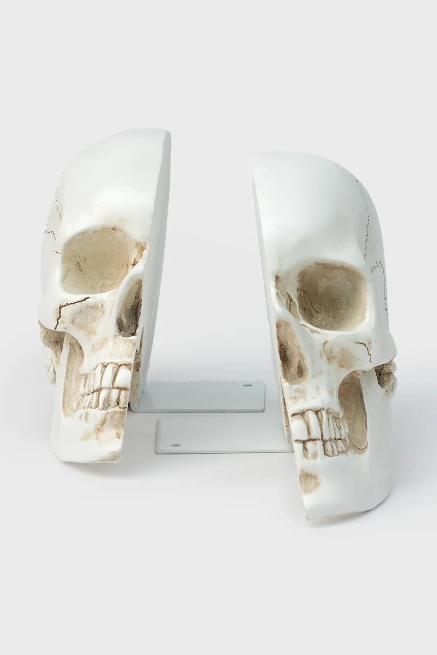 Knižné zarážky Luckies of London Skull 12,3 x 15 x 21,5 cm 2-pak