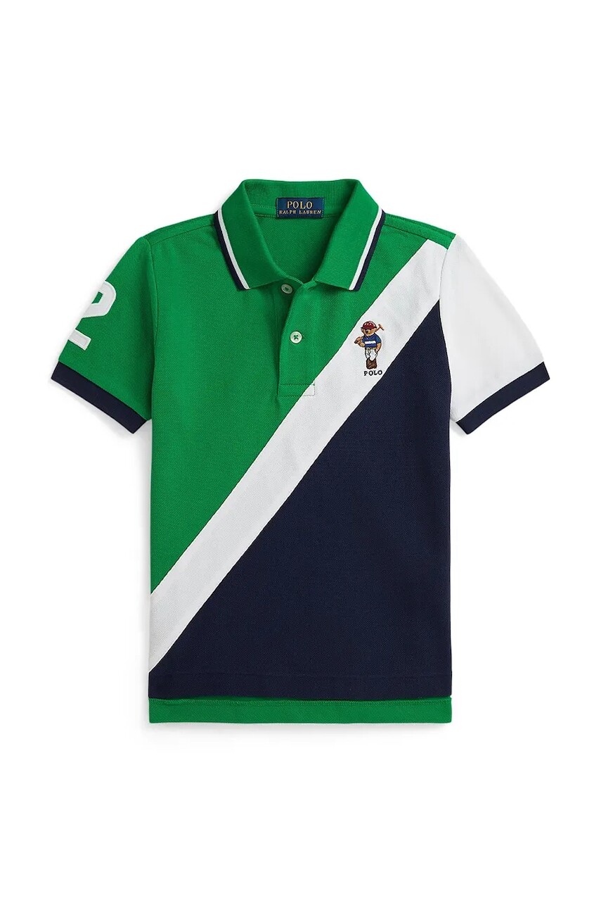 Detská bavlnená polokošeľa Polo Ralph Lauren