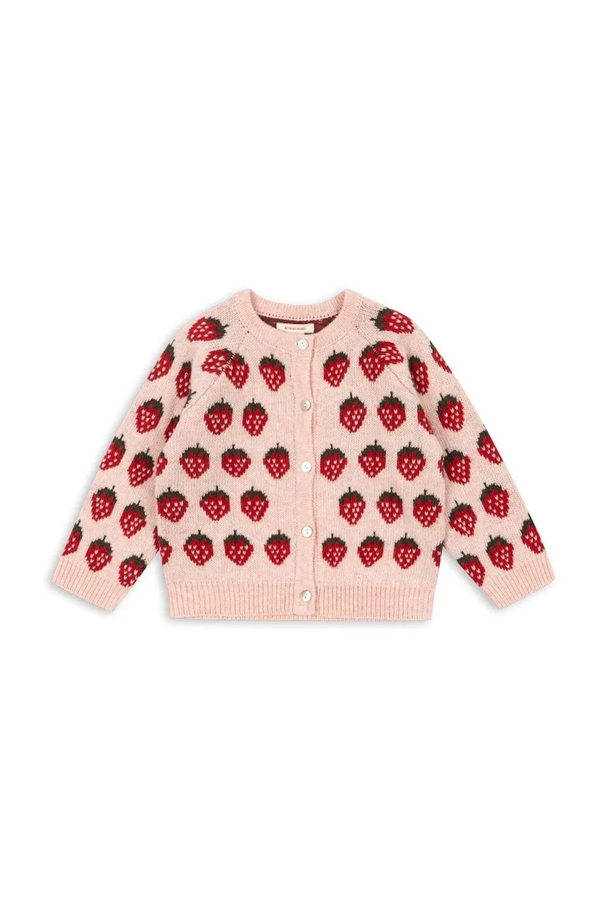 Detský kardigan s prímesou vlny Konges Sløjd BELOU KNIT CARDIGAN