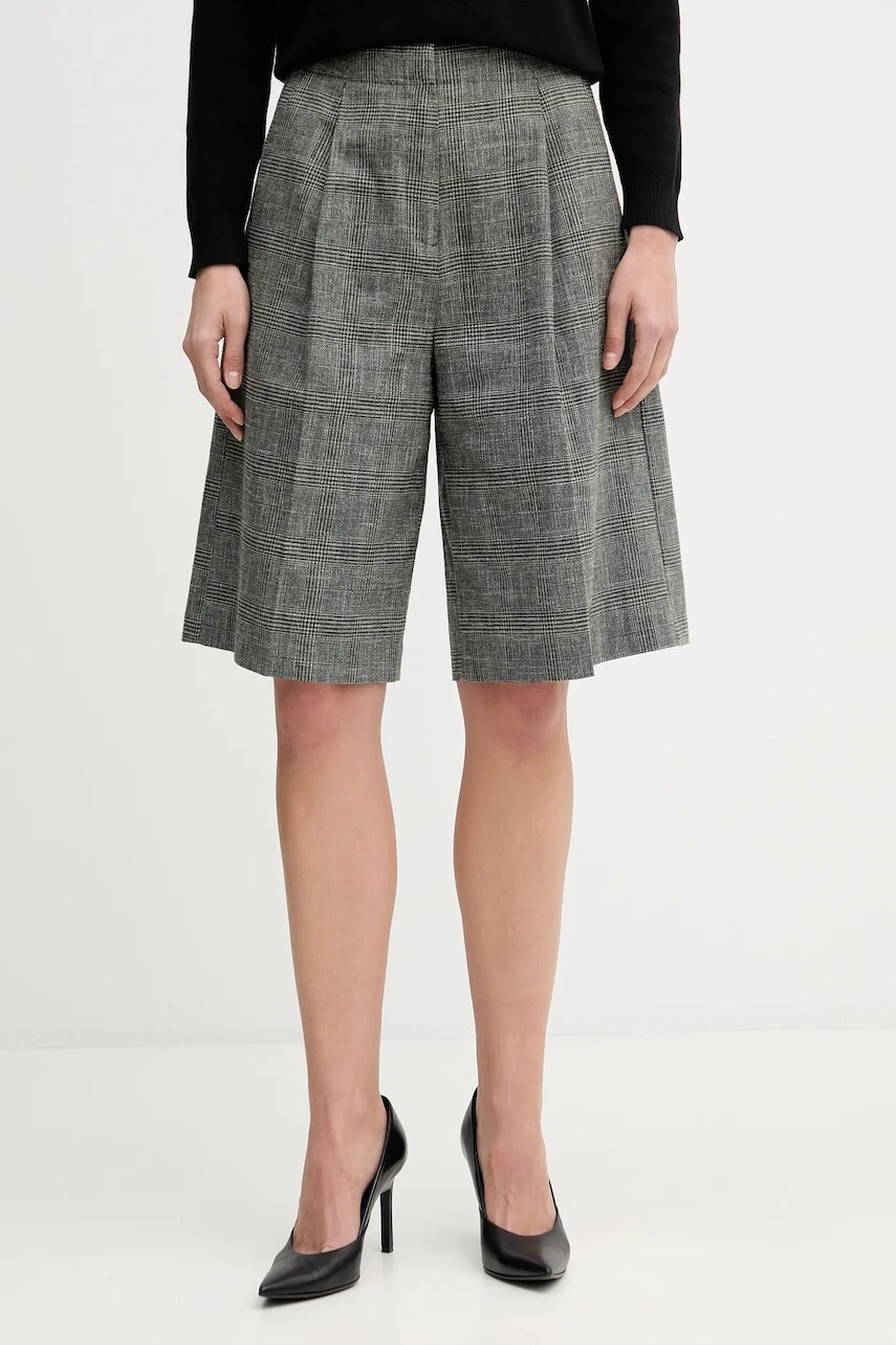 Šortky s prímesou ľanu United Colors of Benetton