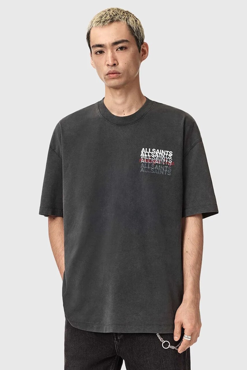 Bavlnené tričko AllSaints GRAPHENE
