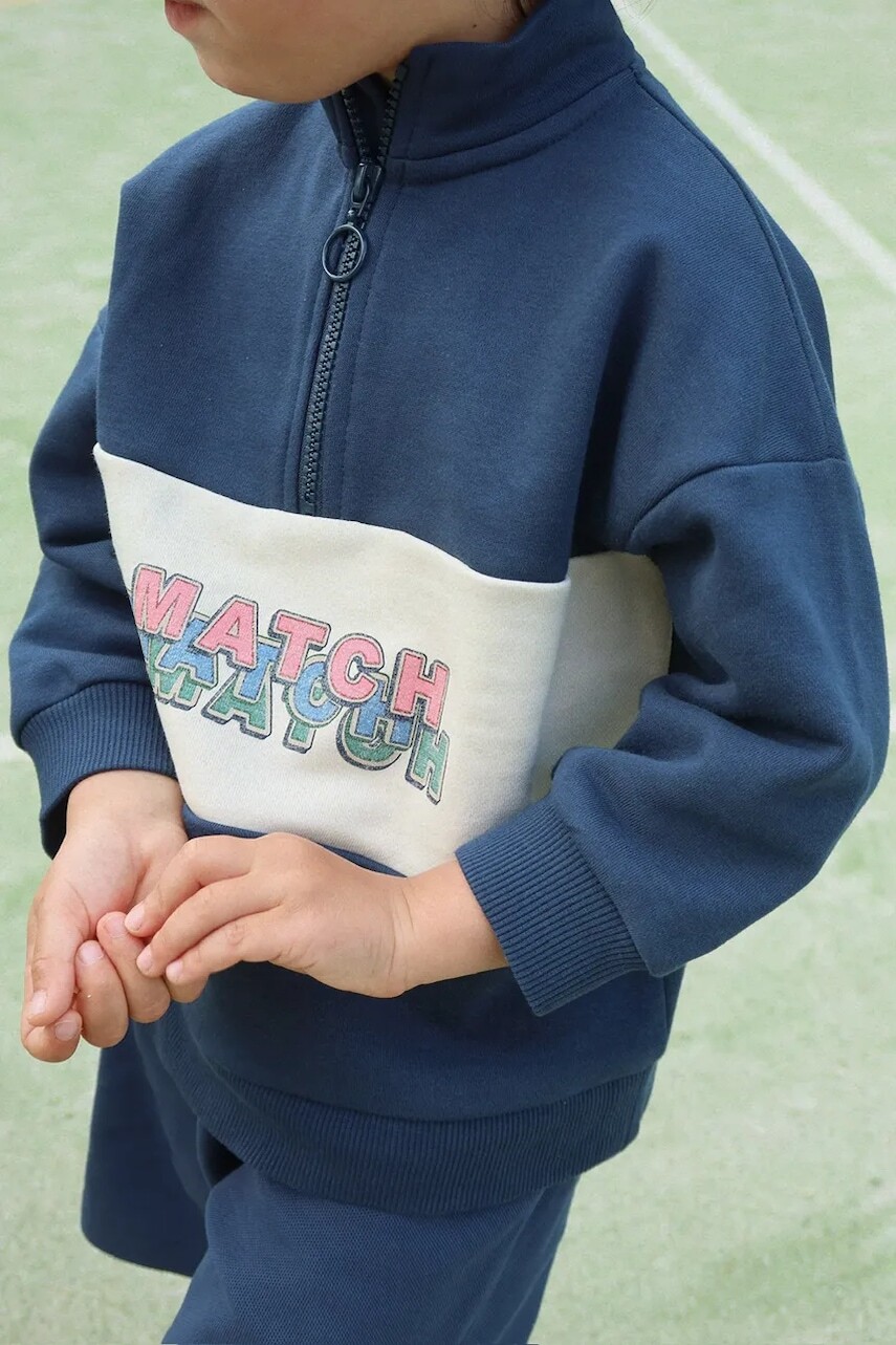 Detská mikina Konges Sløjd LOU HALF ZIP SWEAT OCS