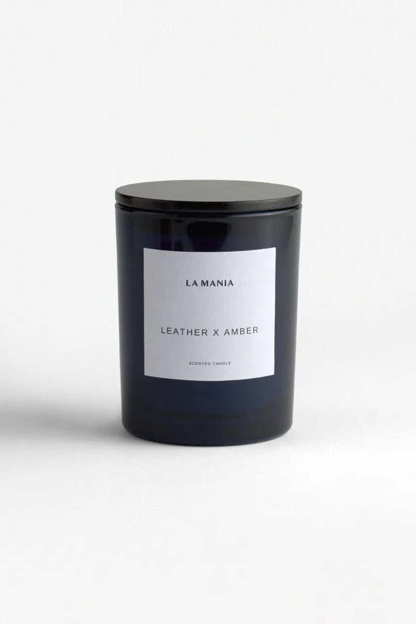 Vonná sviečka La Mania Leather&Amber 180 g