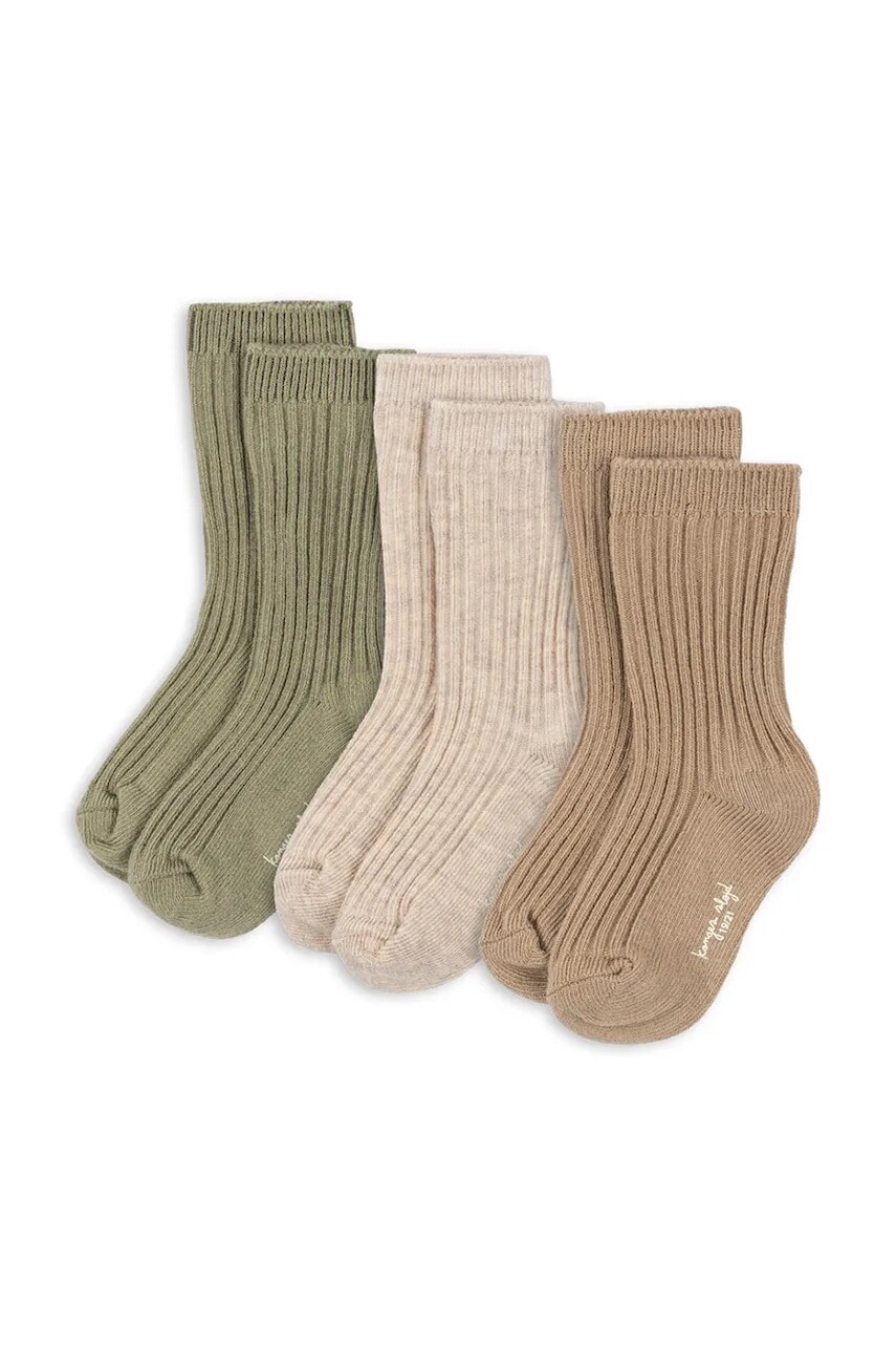 Detské ponožky Konges Sløjd 3 PACK RIB SOCKS