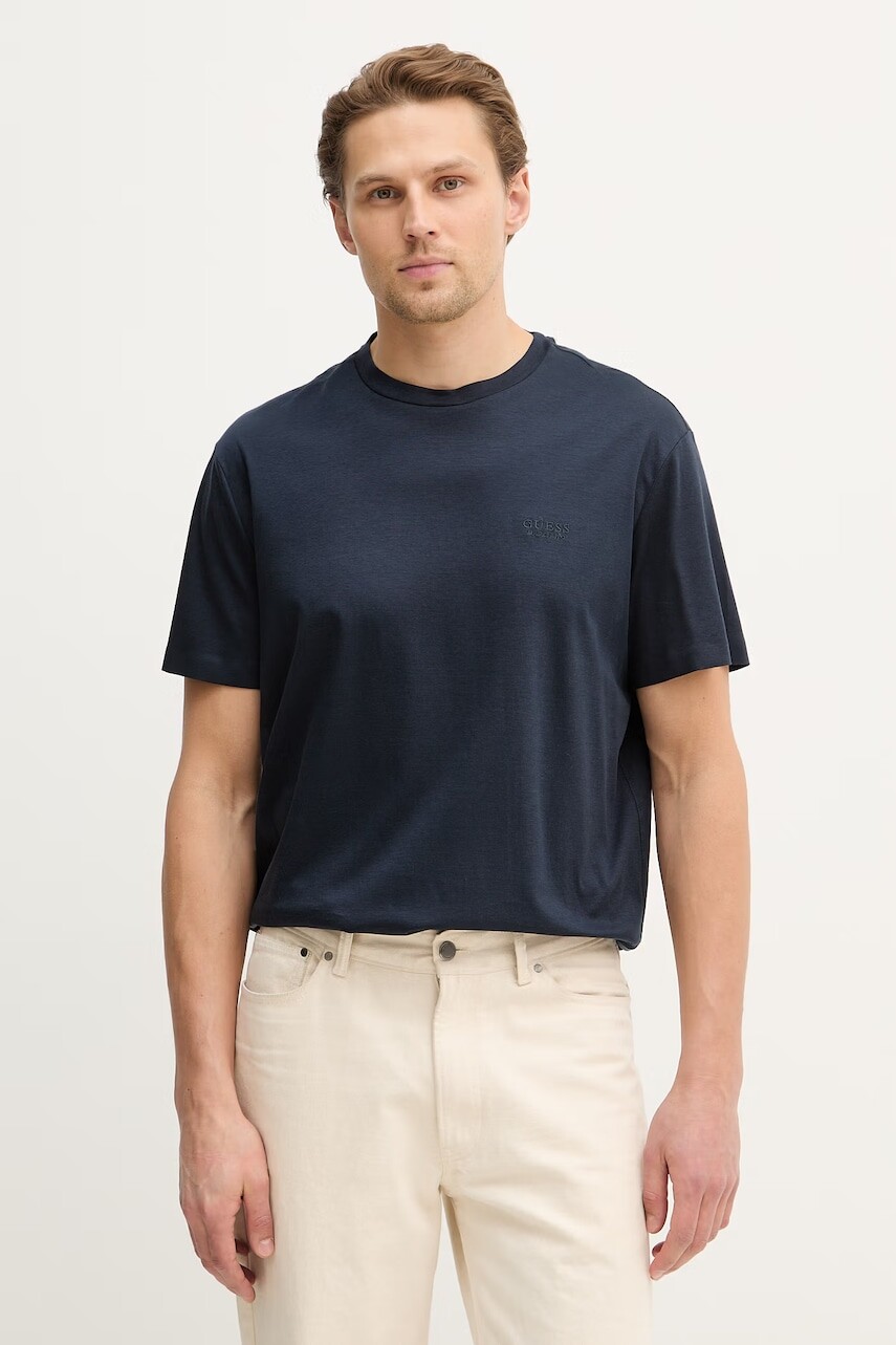 Tričko z hodvábnej zmesi Guess