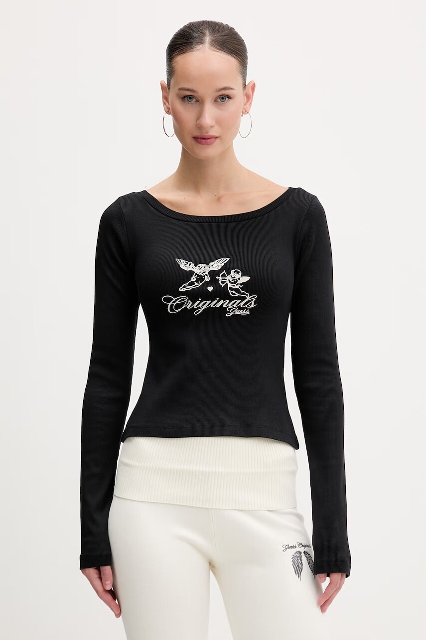 Tričko s dlhým rukávom Guess Originals