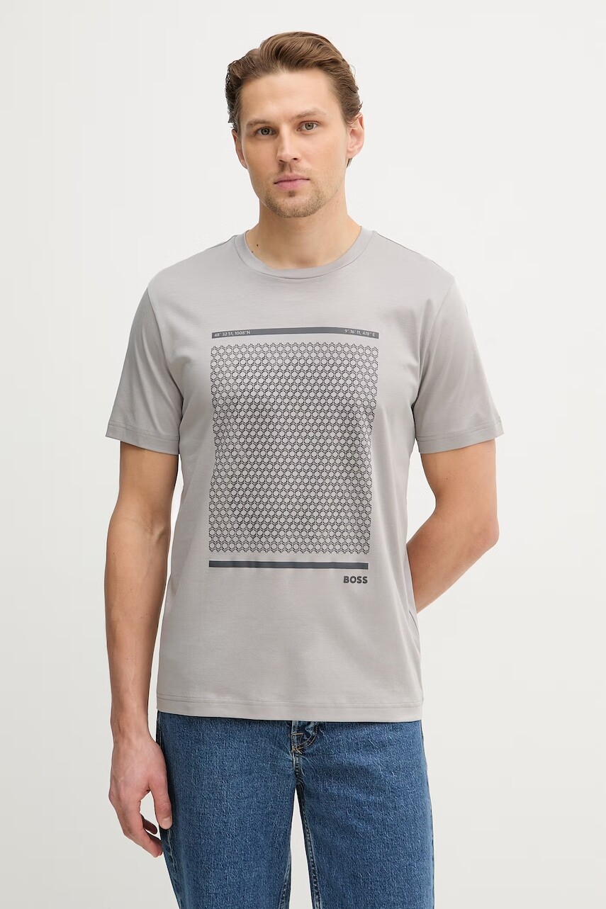 Bavlnené tričko BOSS Green TS_Tour Print