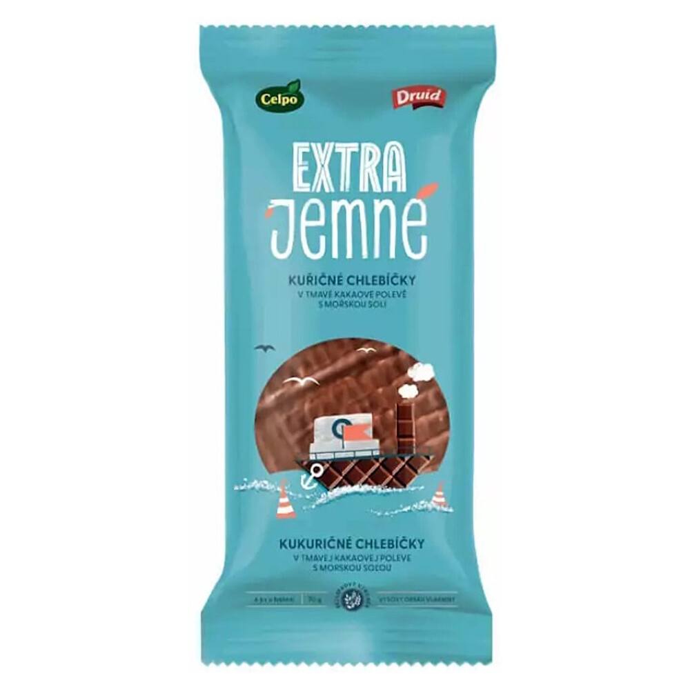 CELPO Extra jemné kukuričné chlebíčky kakao a morská soľ 70 g