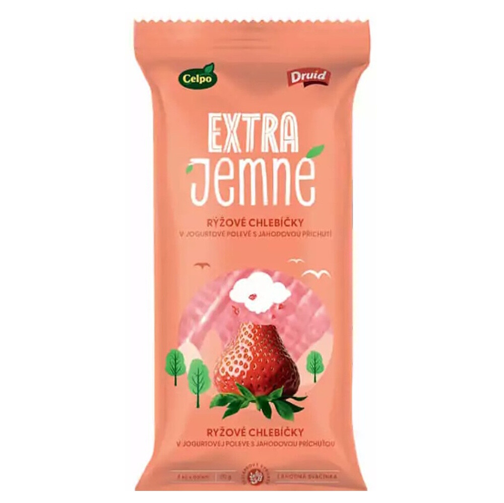 CELPO Extra jemné ryžové chlebíčky jogurt jahoda 70 g