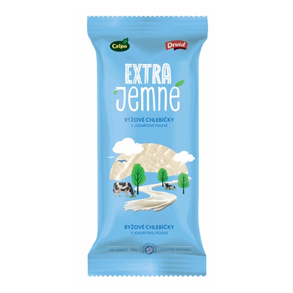 CELPO Extra jemné ryžové chlebíčky s jogurtovou polevou 70 g