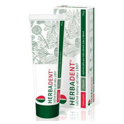 HEBADENT Bylinná zubná pasta s fluórom 75 g