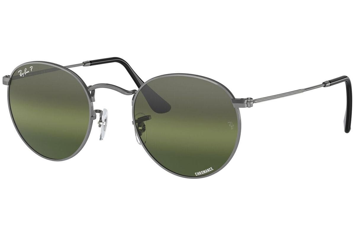 Ray-Ban Round Metal RB3447 004/G4 Polarized - XL (53)
