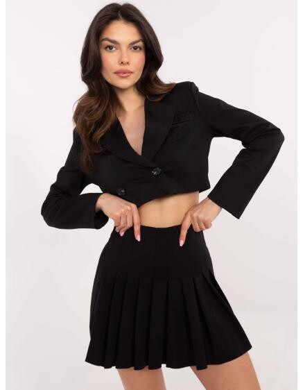 Čierna plisovaná obleková sukňa