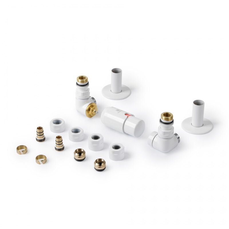 DK Terma VISION ALL IN ONE ľavá trojosá termostatická sada ventilov Soft 9016