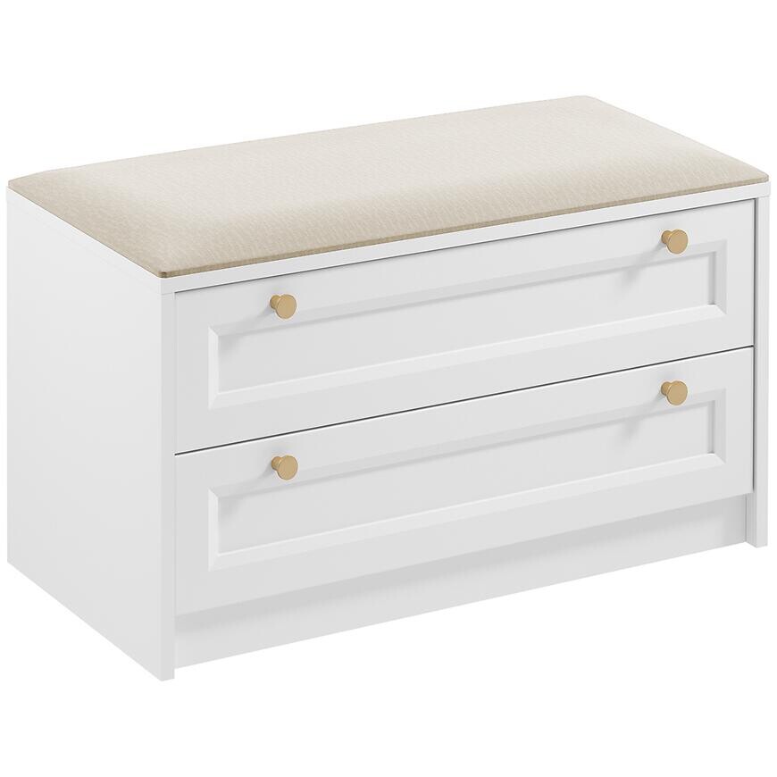 Lavica Rel LWK biela/béžová