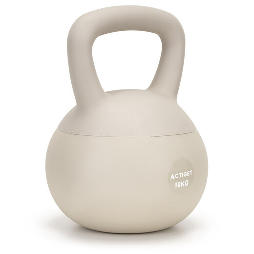 Kettlebell - mäkký - 10 kg - béžový