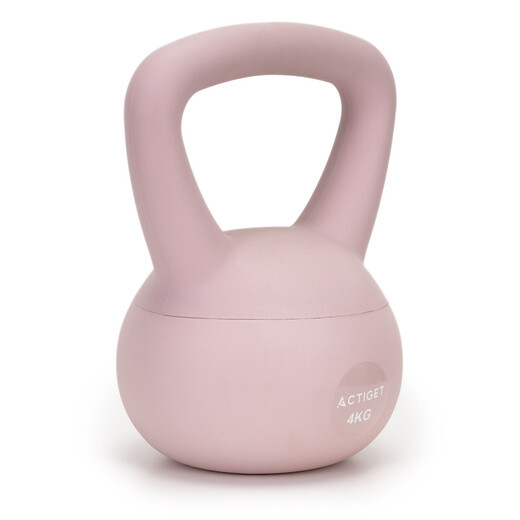 Kettlebell - mäkký - 4 kg - svetloružový