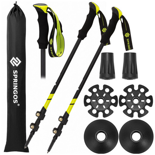 Skladacie turistické trekingové palice s nastaviteľnou dĺžkou na viacero povrchov + obal