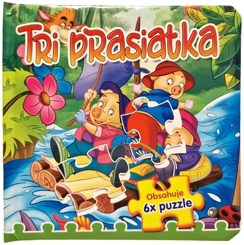 Tri prasiatka knižka 6x puzzle
