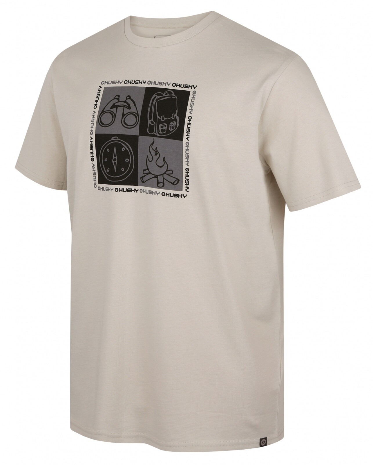 Husky Pánske bavlnené tričko Tee Square M grey Veľkosť: L