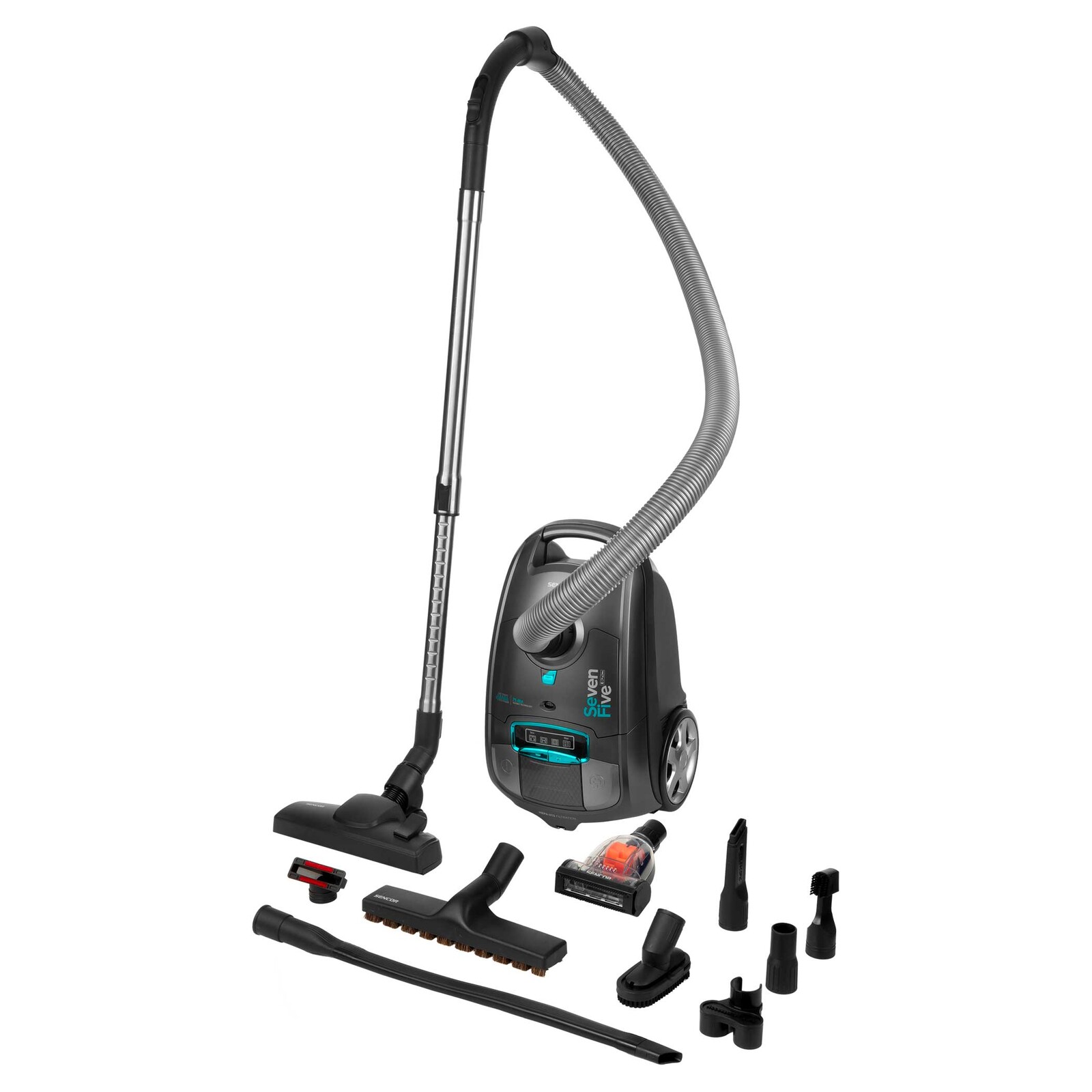 Sencor SVC 7550TI Vreckový vysávač SVC 7550TI 4AAAA ECO POWER na dokonalé vysatie akéhokoľvek povrchu, Home-Pet-Car Kit s príslušenstvom na