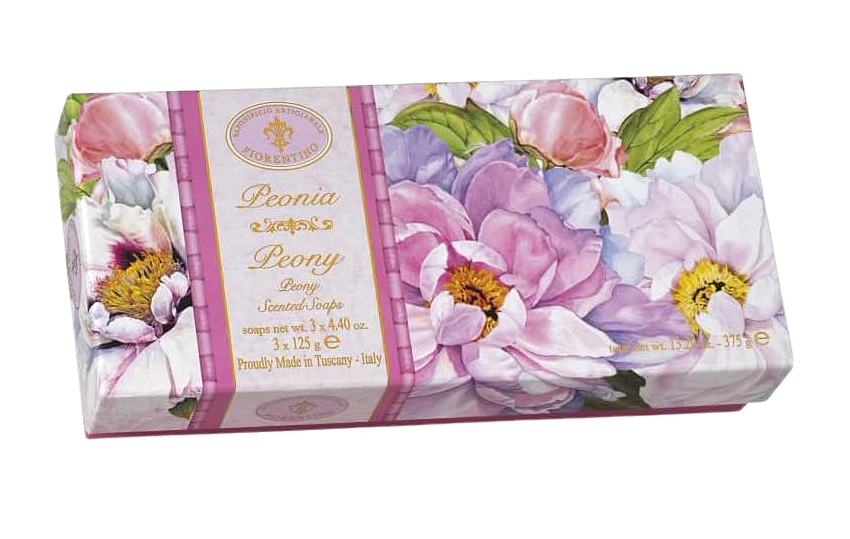 SAF FIORENTINO mydlo Pivonka 3 x 125 g