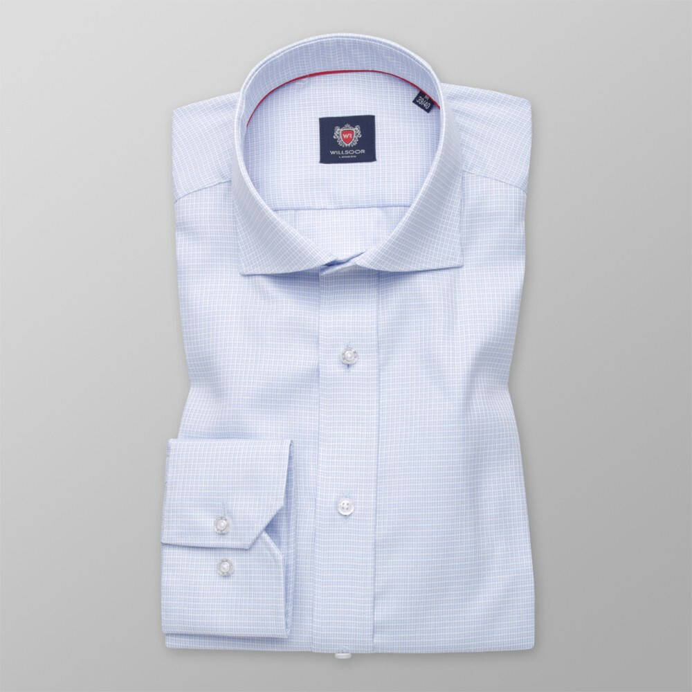 Pánska košeľa Slim Fit s jemným kockovaným vzorom 11365