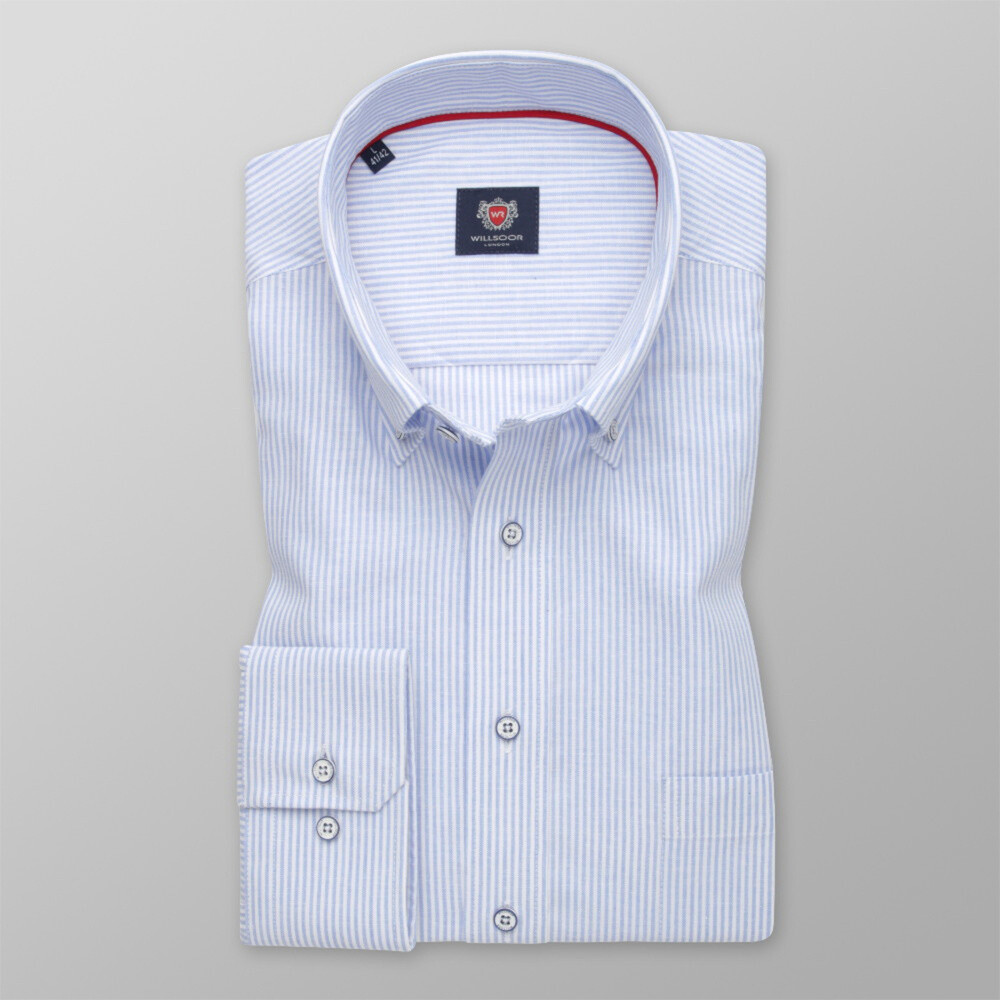 Pánska košeľa Slim Fit pruhovaná s prídavkom ľanu 12799