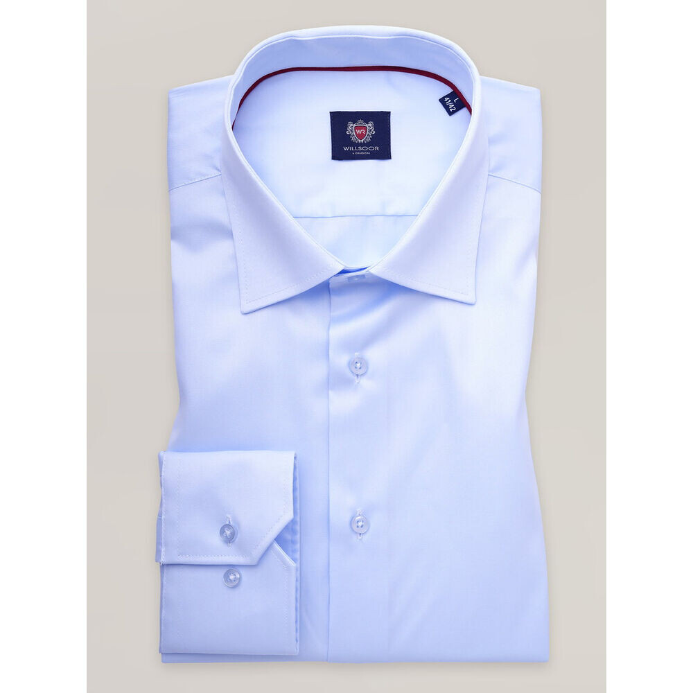 Pánska nadčasová košeľa slim fit svetlomodrá 16795