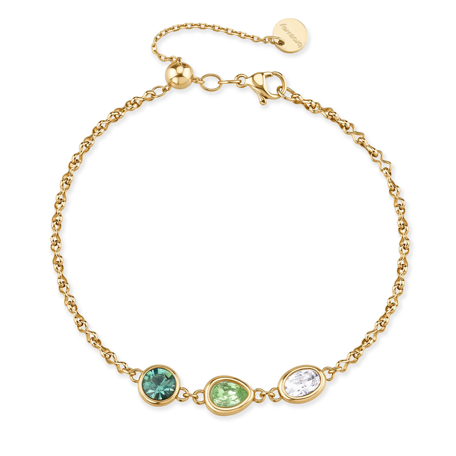 Brosway Dámsky pozlátený náramok s kryštálmi Symphonia BYM207