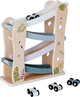 Derrson Dřevěná závodní dráha Jungle Boy se 4 autíčky