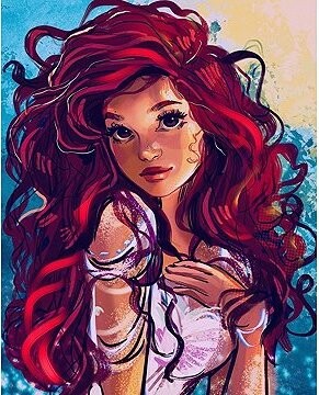 Norimpex Dievča s hnedými očami 30 × 40 cm