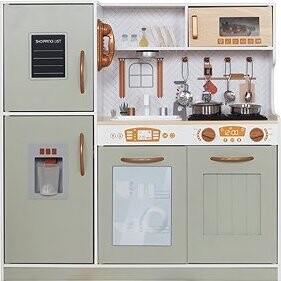 Derrson W5366 Drevená kuchynka interaktívna Mint Green