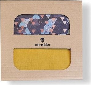 Maceshka Obliečky Nature mušelín a bavlna Triangles, mušelín mimosa