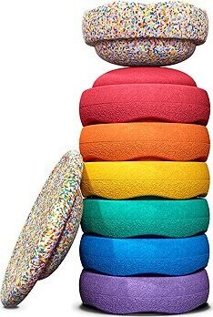 Stapelstein Rainbow Sada complete 7 + 1, confetti classic