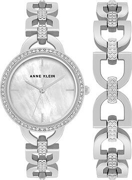 Anne Klein darčeková sada hodiniek a náramku AK/4105SVST