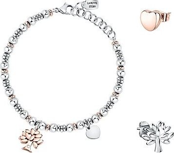 La Petite Story Darčeková sada náramok a dve single náušnice, oceľová LPS20ASF01