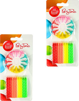 ARPEX Narozeninové svíčky neon 6 cm, 48 ks