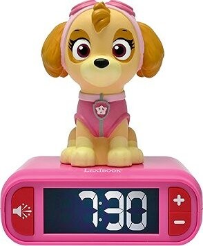 Tlapková patrola: Sky - budík s nočním 3D světlem