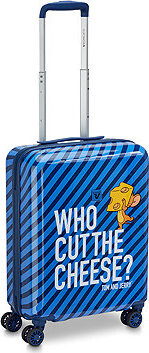 Tom & Jerry - dětský kufr s penálem 55 × 40 × 20 cm, S, modrý